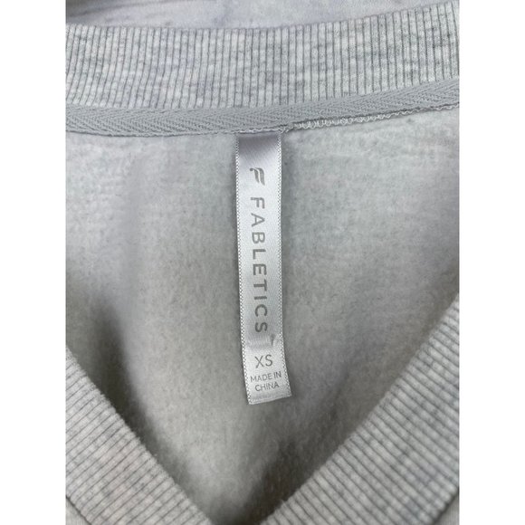 Fabletics Forever Fleece Asymmetrical Sweatshirt Grey XS - Picture 2 of 5